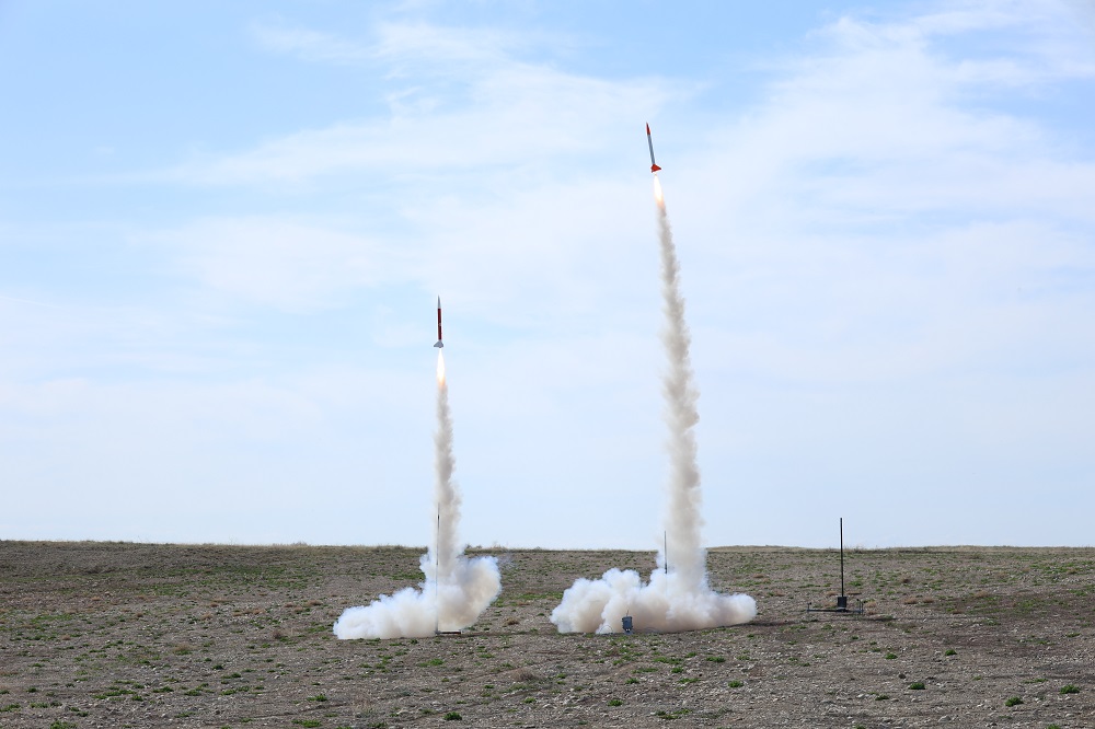 Dual rocket launch